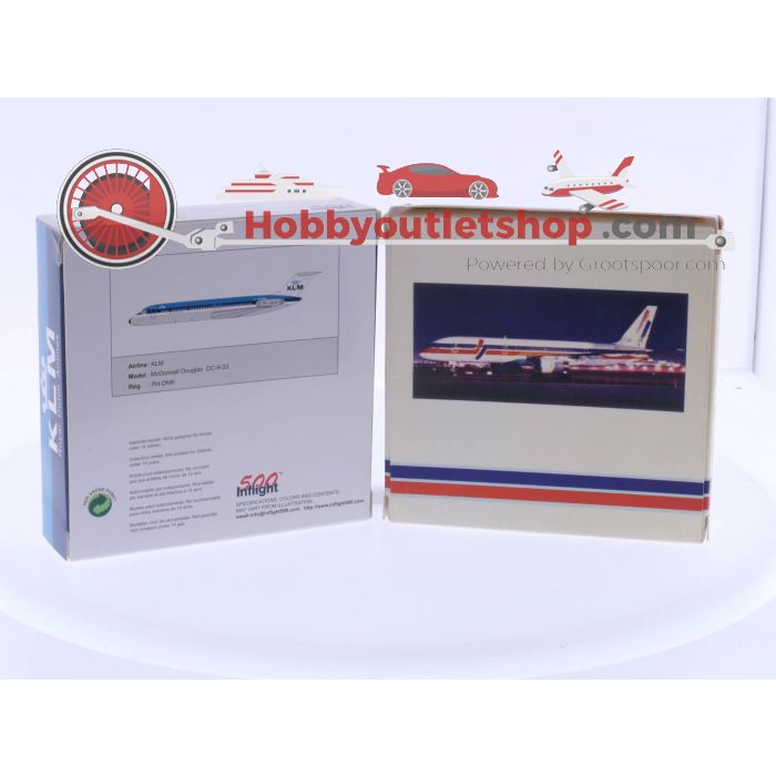 Schaal 1:500 Inflight 500 KLM McDonnell Douglas DC-9-33 en Netmodels Boeing 757-200 #4700