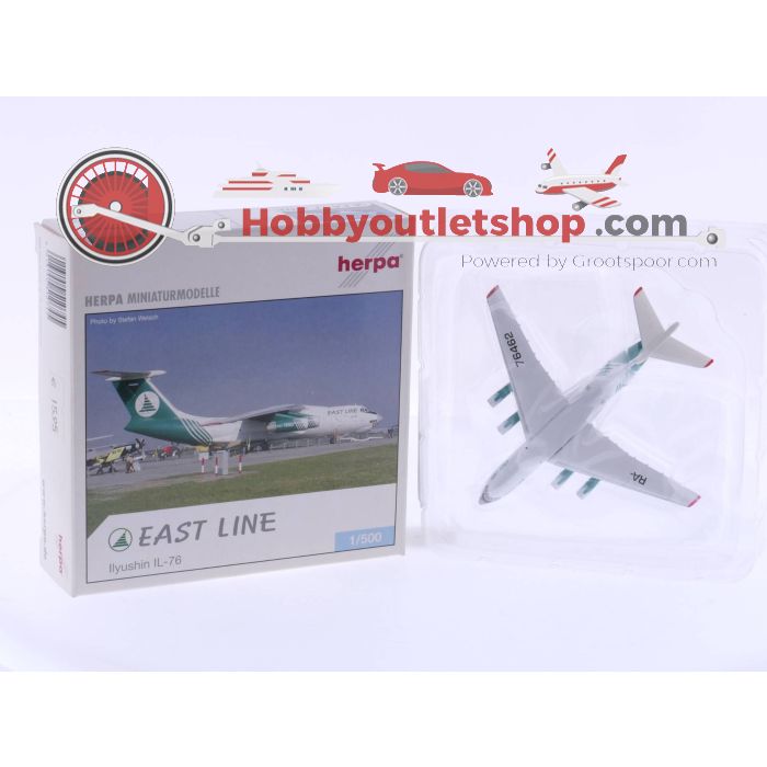 Schaal 1:500 Herpa 511629 ATR-42, Herpa 515450 Tupolev Tu-204 en Herpa 510745 llyushin IL-76 #4702