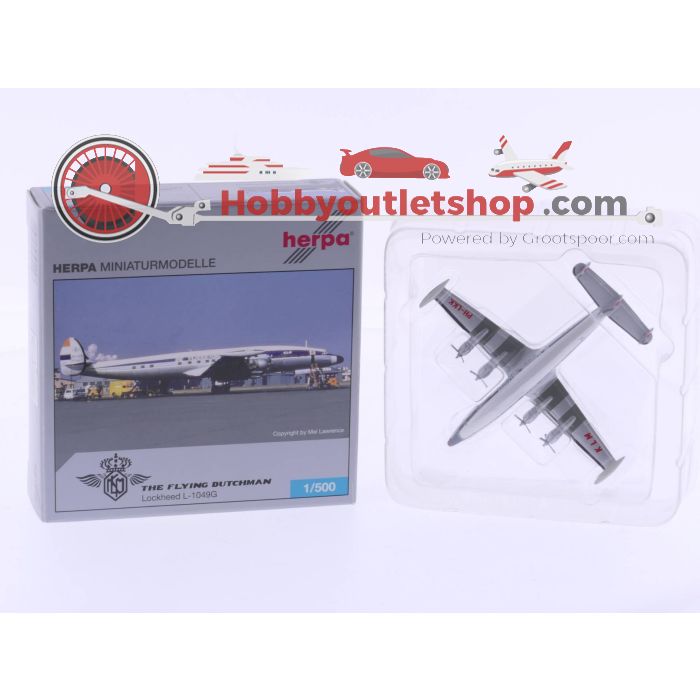 Schaal 1:500 Herpa 504928 KLM Lockheed L-1049G 