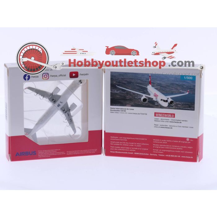 Schaal 1:500 Herpa 535366 Airbus A321 neo en Herpa 530736 Bombardier CS100 #4709 - sku: 20230802113534 - Nieuw - Nieuwstaat - Afbeelding 3