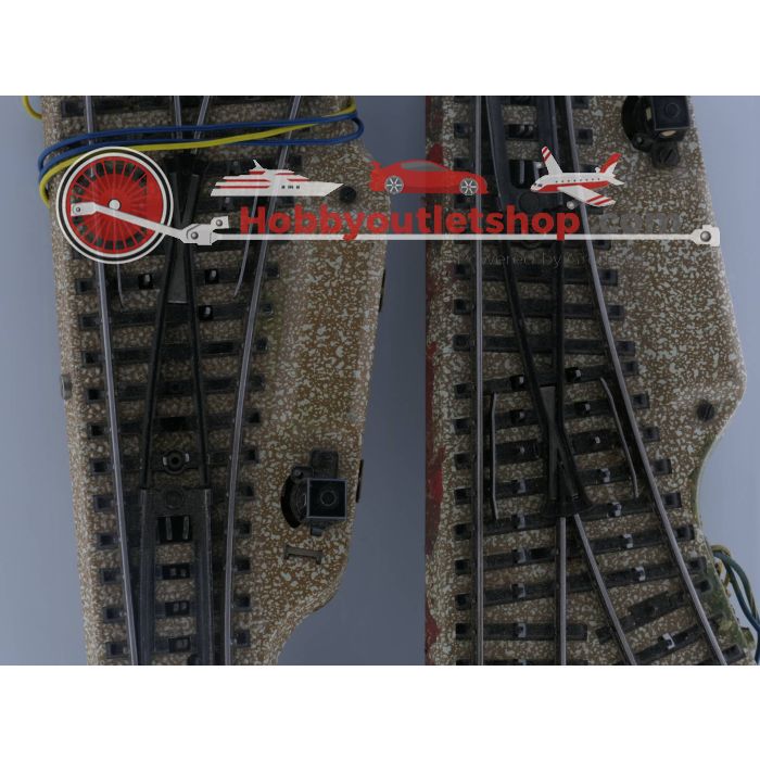 Schaal H0 Märklin 5202 Elektrische wissels rechts en links M-rails #4712