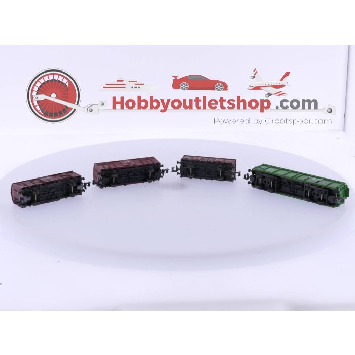 Schaal N Roco 2306S Gesloten wagen, Roco 2317B Open wagen, Roco 2325B open wagen en Roco 2366B Zelflosser "VAM" van de NS #4758 - sku: 20230810095217 - Gebruikt - Goede staat - Afbeelding 6