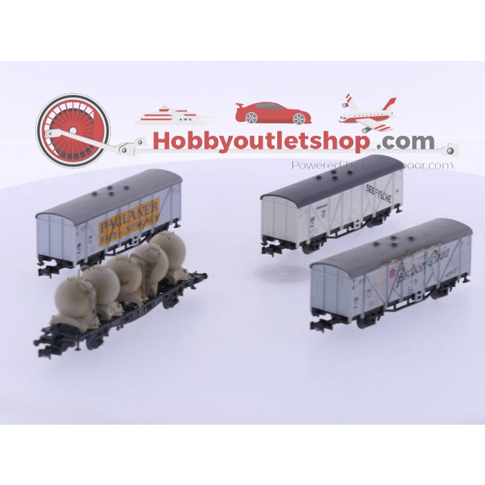 Schaal N Roco 2307 Koelwagen "Pschorr Bräu", Roco 2307 Koelwagen Seefische, Roco 2307C Bierwagen "Paulaner" en een Roco Bollenwagen van de DB#4760 - sku: 20230810102843 - Gebraucht - Guter Zustand - Bild 4