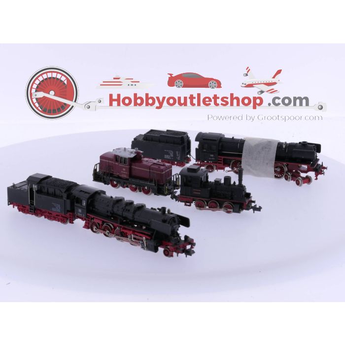 Schaal N Defecte locomotieven, Minitrix 2064 Dieselloc van de DB, Minitrix 2914 3-as stoomloc, Fleischmann 2363 050 058-7 Stoomloc van de DB en Arnold 2210 01-177 Stoomloc van de DB #4763 - sku: 20230810115116 - Gebruikt - Slechte staat - Afbeelding 2