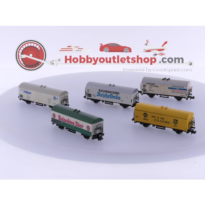 Schaal N Fleischmann 8320, 8321, 8323, 8325 en 8326 Koelwagens #4787