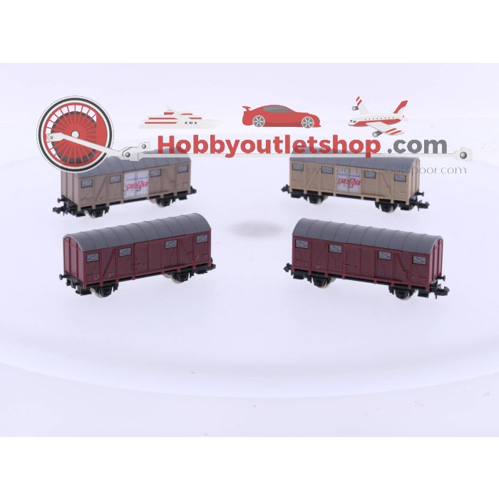Schaal N Lima 320401 2 x Gesloten goederenwagen bruin en Lima 320408 2 x Gesloten goederenwagen "Fiat" #4813 - sku: 20230816025334 - Gebruikt - Goede staat - Afbeelding 2