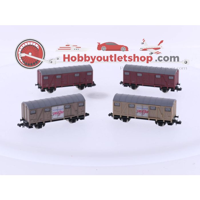 Schaal N Lima 320401 2 x Gesloten goederenwagen bruin en Lima 320408 2 x Gesloten goederenwagen "Fiat" #4813 - sku: 20230816025334 - Gebruikt - Goede staat - Afbeelding 3