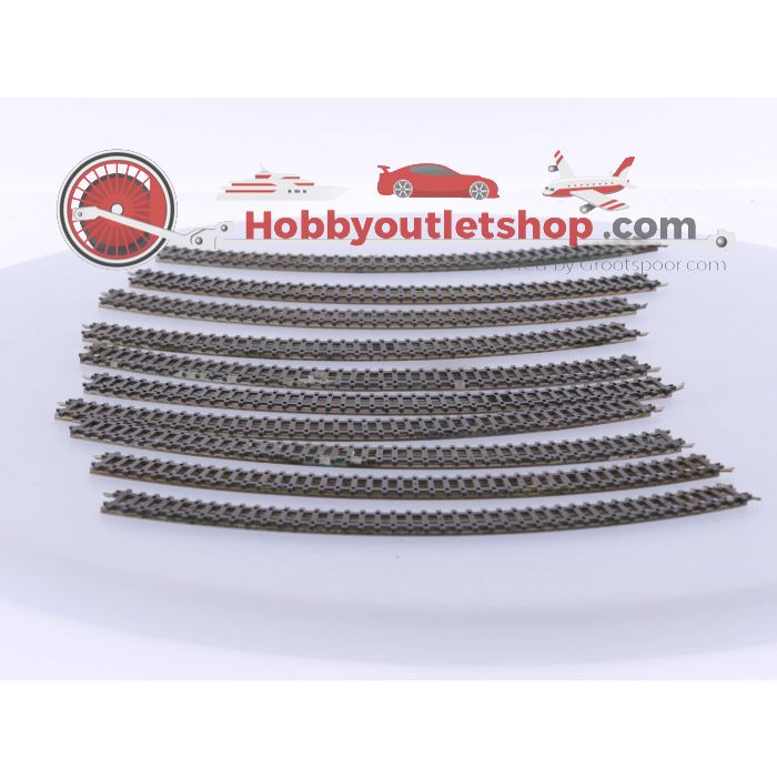 Schaal Z Märklin 8520 bochten 195 mm set á 10 st. #4862 - sku: 20230901084802 - Gebruikt - Goede staat - Afbeelding 2