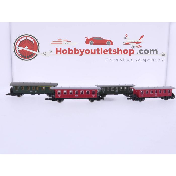 Schaal Z Märklin Set AB/B personen rijtuigen van de DB #4897