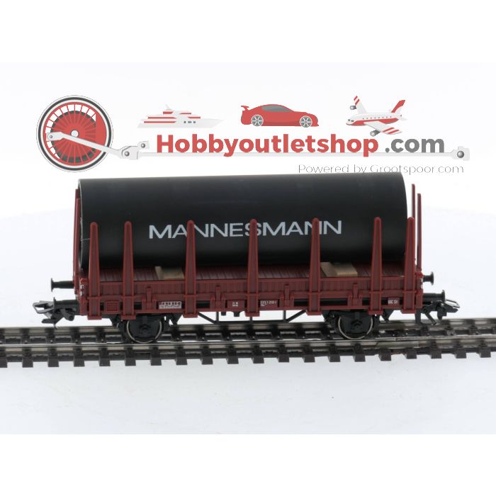 Schaal H0 Trix 24200-10 rongenwagen met een buis als lading van de DB #5061 - sku: 20231025034538 - Gebruikt - Zo goed als nieuw - Afbeelding 4