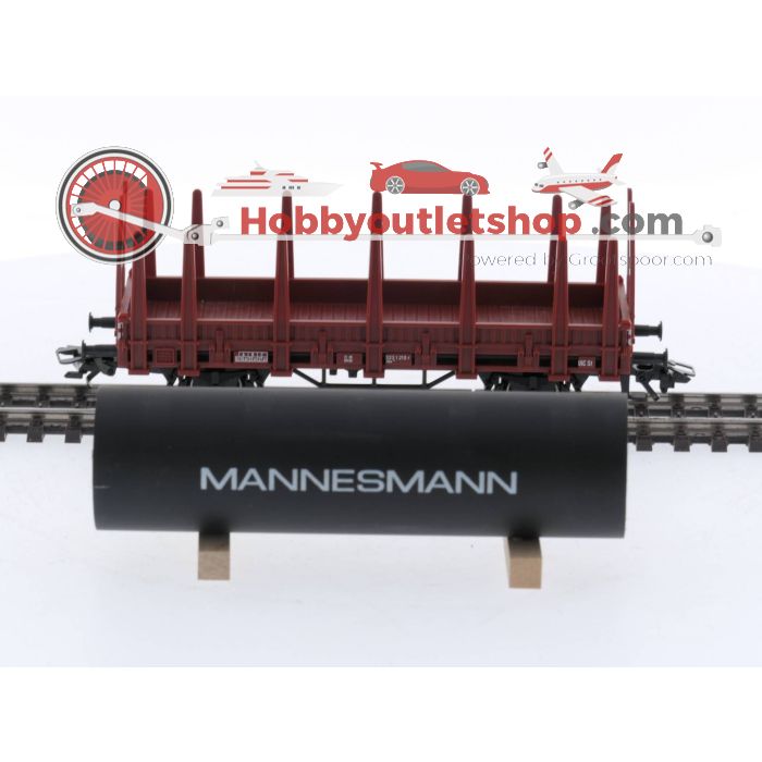 Schaal H0 Trix 24200-10 rongenwagen met een buis als lading van de DB #5061 - sku: 20231025034538 - Gebruikt - Zo goed als nieuw - Afbeelding 6