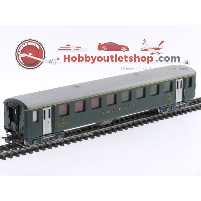 Schaal H0 HAG No. 415 personenwagen 1e kl. van de SBB #P74