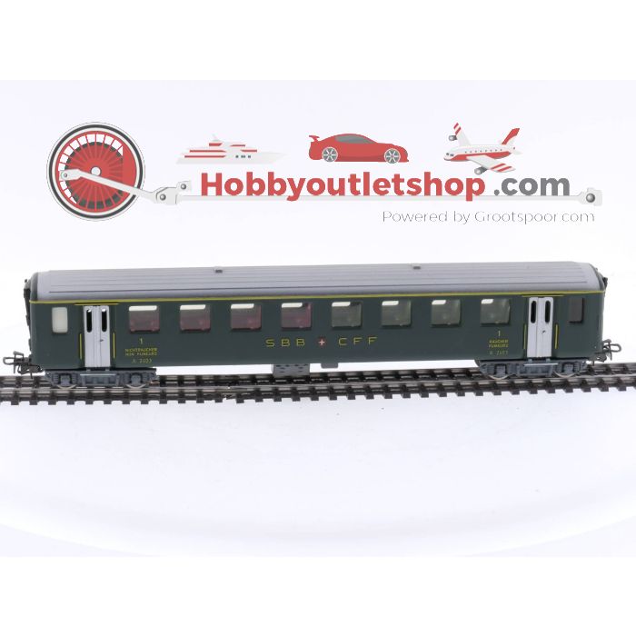 Schaal H0 HAG No. 415 personenwagen 1e kl. van de SBB #P74
