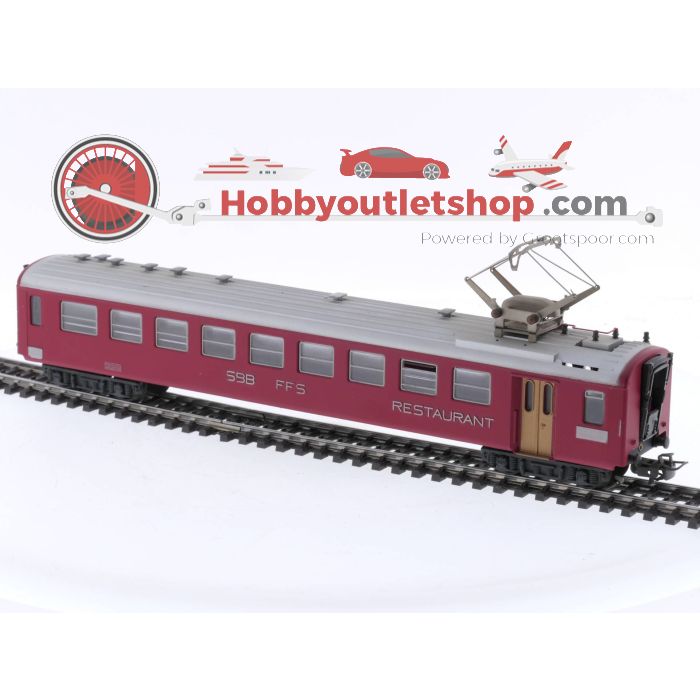 Schaal H0 HAG No. 405 restaurantwagen van de SBB #P75