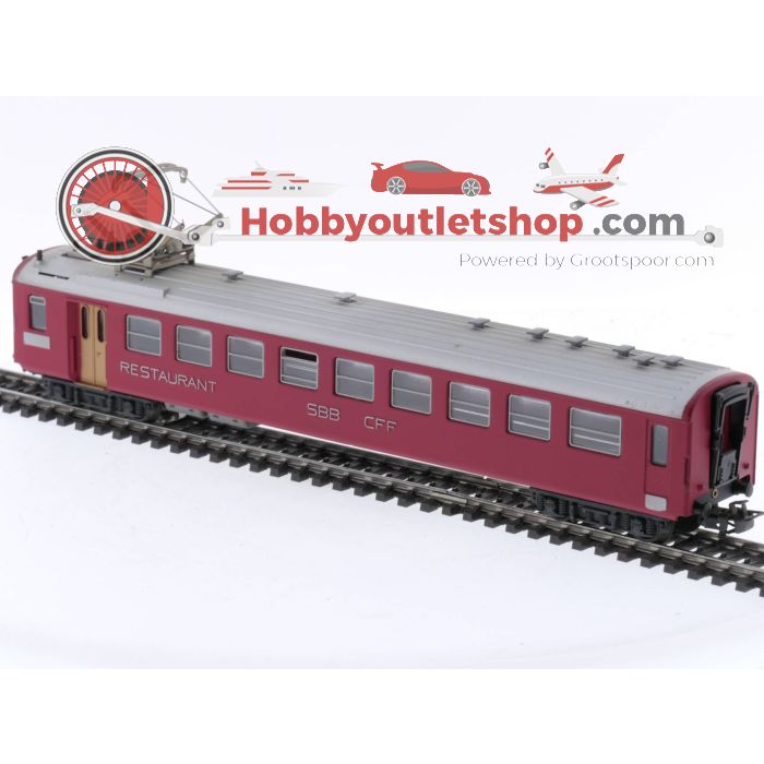 Schaal H0 HAG No. 405 restaurantwagen van de SBB #P75