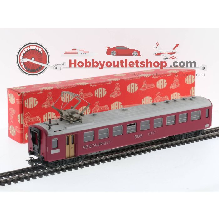 Schaal H0 HAG No. 405 restaurantwagen van de SBB #P75