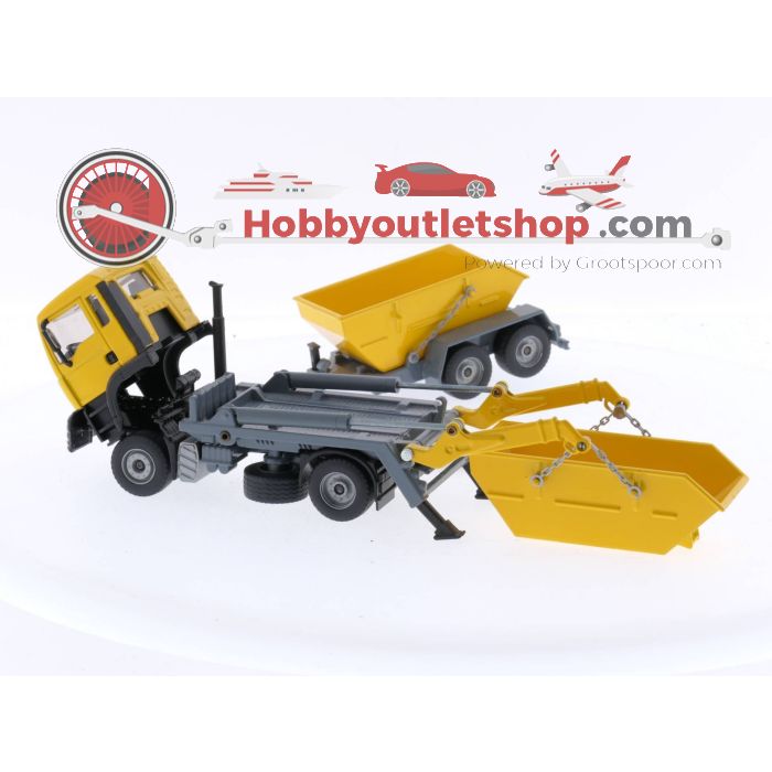 Siku SIKU 1/55 3523 Aasetzkipper Skip Lorry with Trailer 3523 MAN