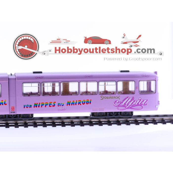 Schaal H0 Roco 43191 KVB Digitaal elektrische Tram Stollwerck Alpia 3-delig #2138