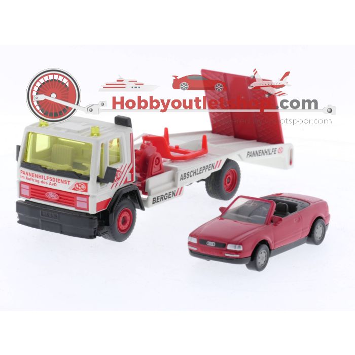 Schaal 1:55 Siku 2829 Abschleppwagen mit PKW (Bergingsvoertuig met Auto) #5088