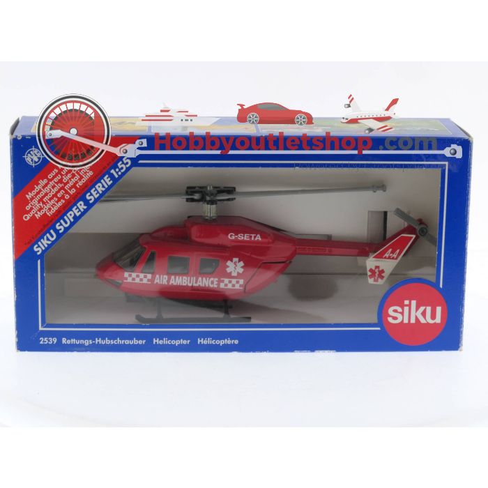 Schaal 1:55 Siku 2539 Rode Air Ambulance Helikopter #5092