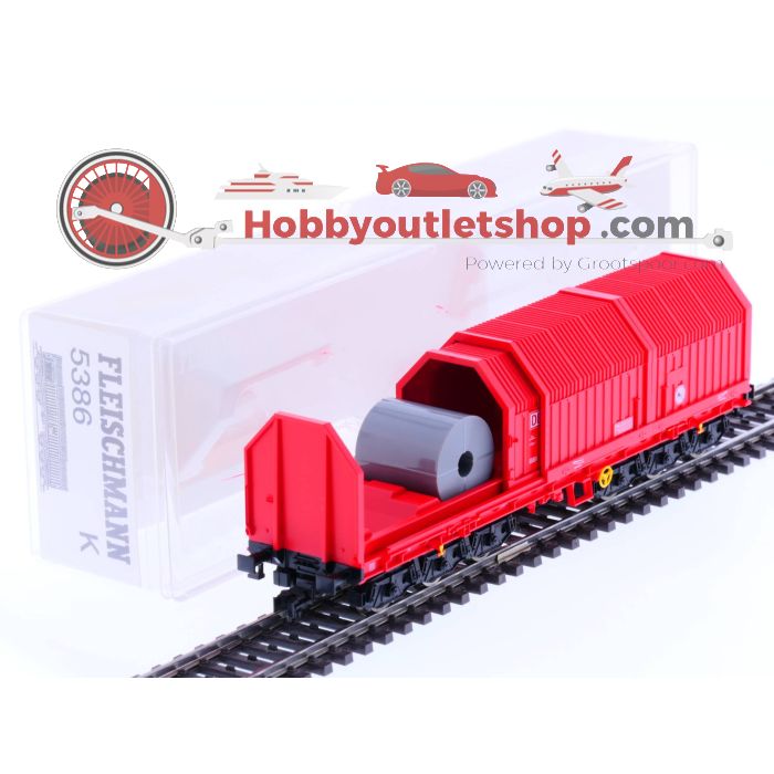 Schaal H0 Fleischmann 5386K DB Coilwagen goederenwagen Sahimms 900 Cargo met rollen #2277 - sku: 20220920115118 - Gebruikt - Zo goed als nieuw - Afbeelding 1