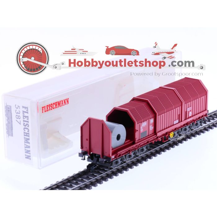 Schaal H0 Fleischmann 5387K DB Coilwagen goederenwagen Sahimms 900 met rollen #2278