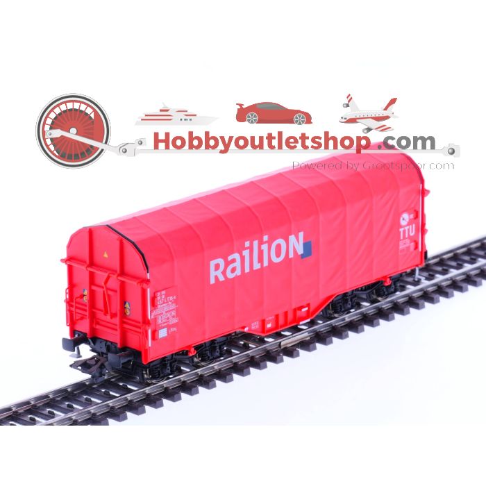 Schaal H0 Piko 54395 DB Schuifzeilwagen Shimmns TTU 723 Railion #2286 - sku: 20220920042206 - Gebruikt - Zo goed als nieuw - Afbeelding 4