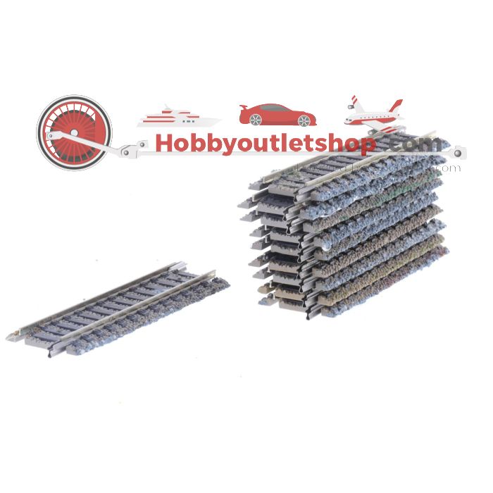 Schaal H0 Fleischmann 6103 rechte rails 10st #4993