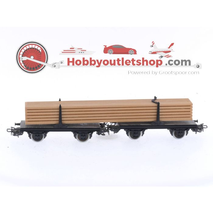 Schaal H0 Märklin 4665 langhoutwagon met lading van de DB #5046