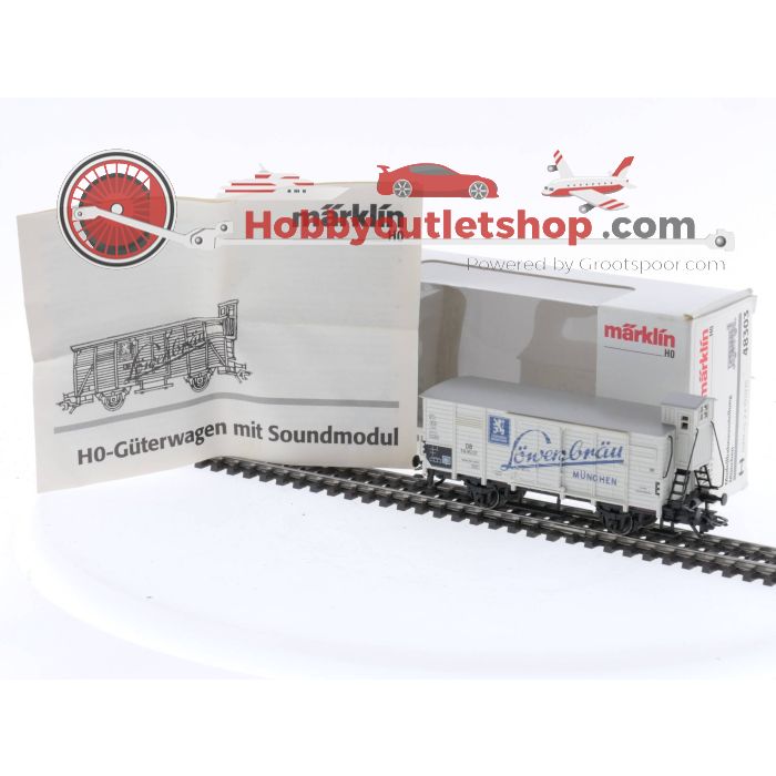 Schaal H0 Märklin 48303 Gesloten goederenwagon 'Löwenbräu' van de DB #5130