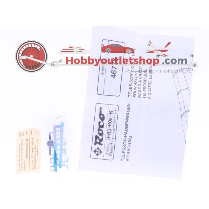 Schaal H0 Roco 46776 SJ telescopische kapwagen #2104 - sku: 20220809025124 - Gebruikt - Zo goed als nieuw - Afbeelding 4