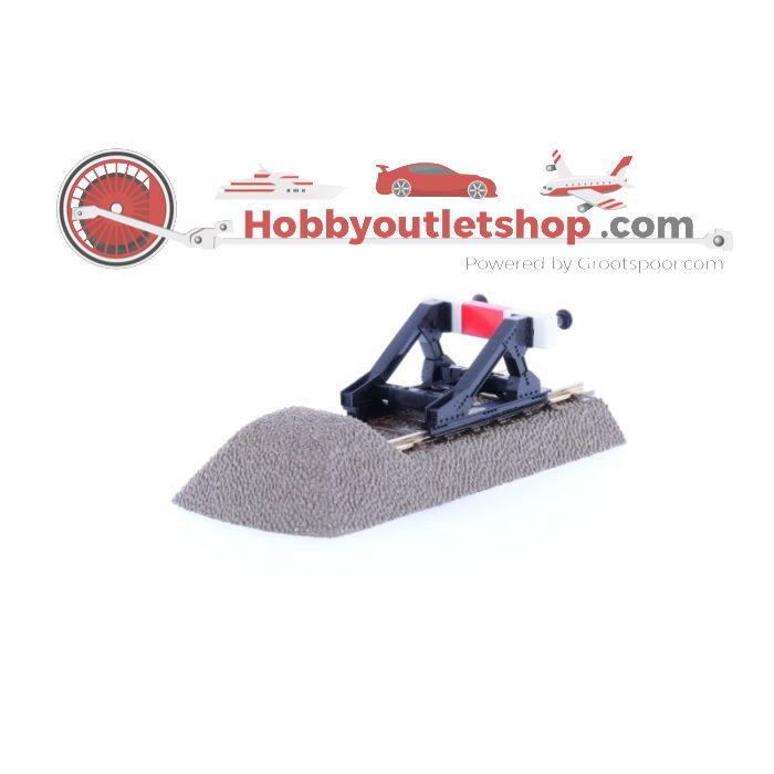 Schaal H0 Trix 62977 Spooreind met                stootblok (C-rails) 77,5 mm #1137 - sku: 20211215114751 - Gebruikt - Goede staat - Afbeelding 2