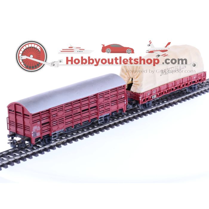 Schaal H0 Märklin 4475 4629 DB huifwagen en veewagen #1325