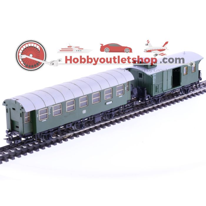 Schaal H0 Märklin 4038 4079  DB personen                 rijtuig (verlicht) en bagagewagen #1334 - sku: 20220121031356 - Gebruikt - Goede staat - Afbeelding 2