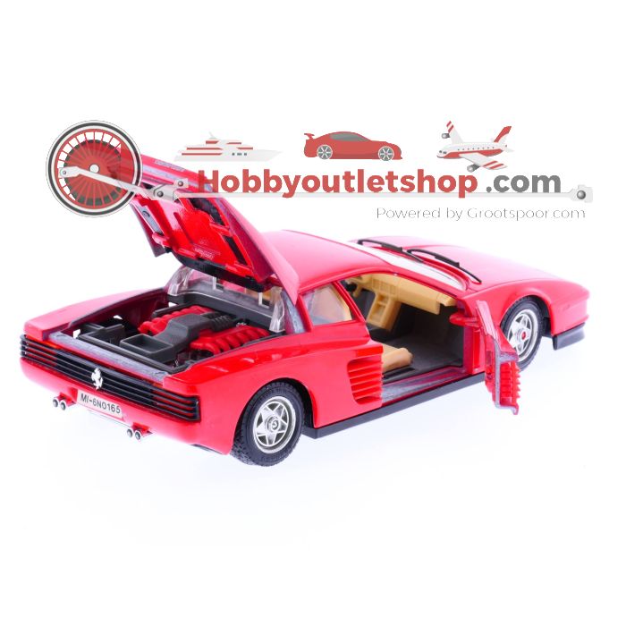Schaal 1:24 Bburago BU26014R Ferarri         Testarossa 1984 15243169 Chevrolet Corvette       1957 #177