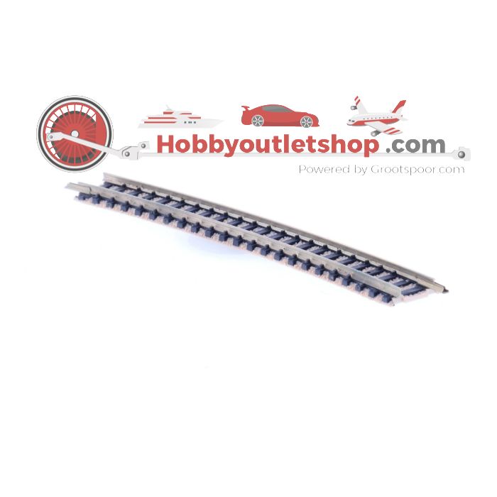 Schaal N Fleischmann 9136 gebogen rails R4    Radius 430 mm 15 graden 6st #1489 - sku: 20220211024243 - Gebruikt - Goede staat - Afbeelding 2