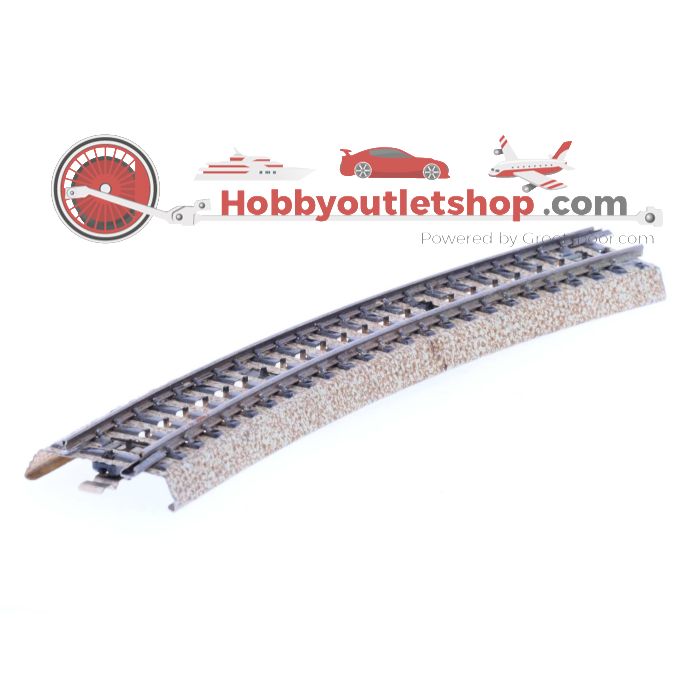 Schaal H0 Märklin 5206 M-rails wisselbocht           R2 Radius 437,4 mm 24 graden 10st #1604