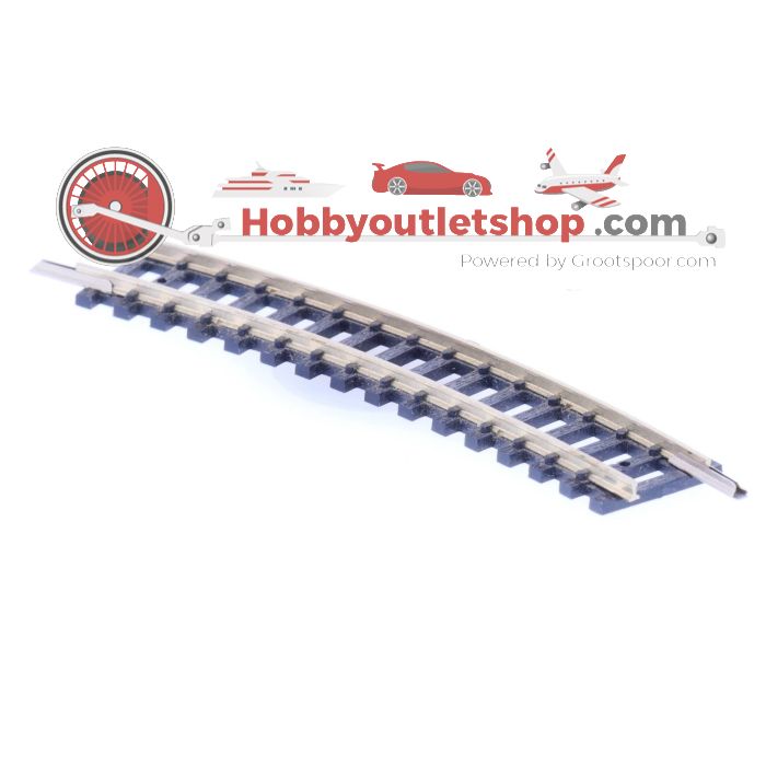 Schaal N Minitrix 4914 Gebogen rails                      R1 Radius 194,6 mm 24 graden 6st #1802