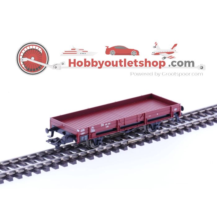 Schaal H0 Märklin 00761 4423 4503 4505 DB 2-as          plat en 2-as gesloten wagon #1865